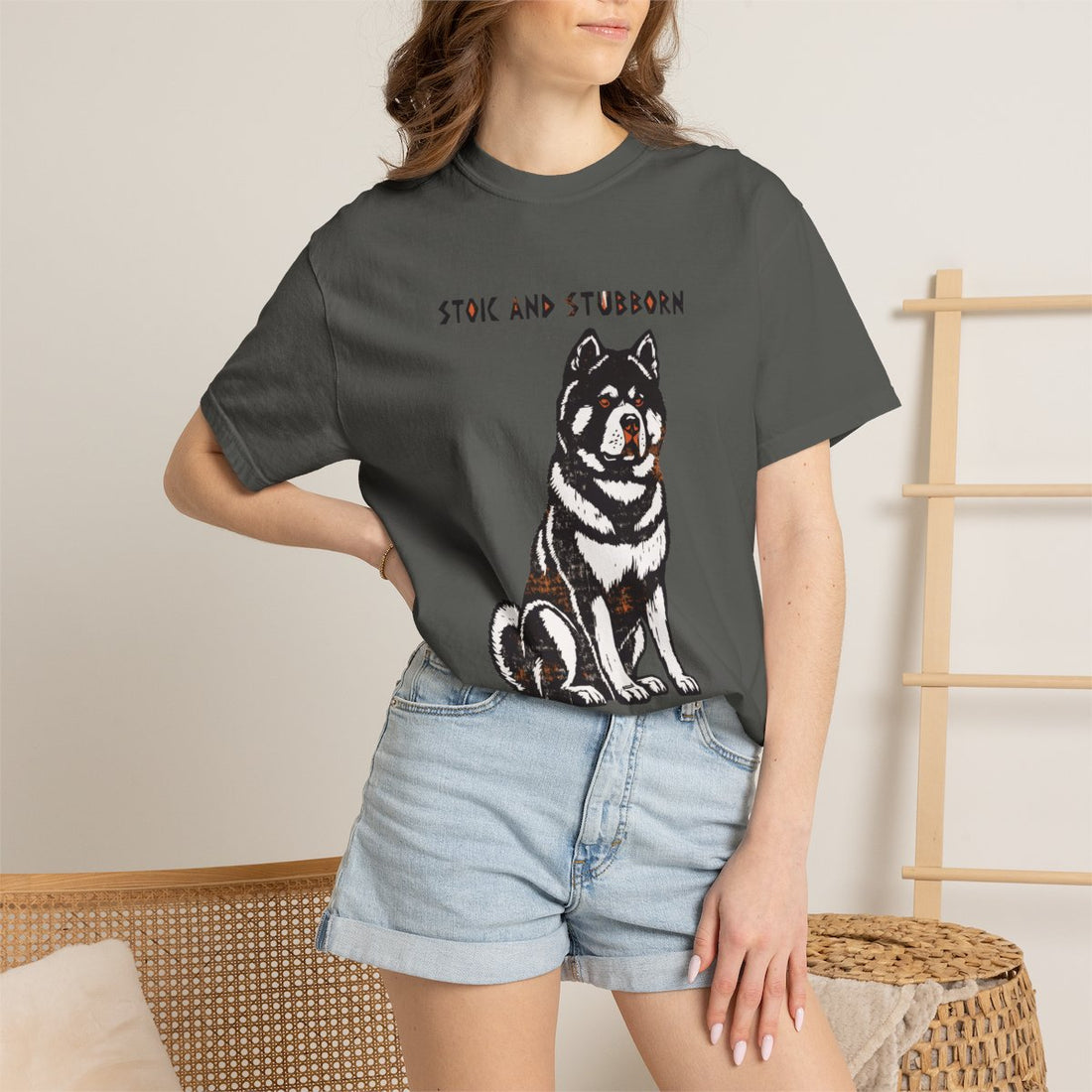 Pepper — Lifestyle | Akita 'Stoic And Stubborn' Garment-Dyed Tee