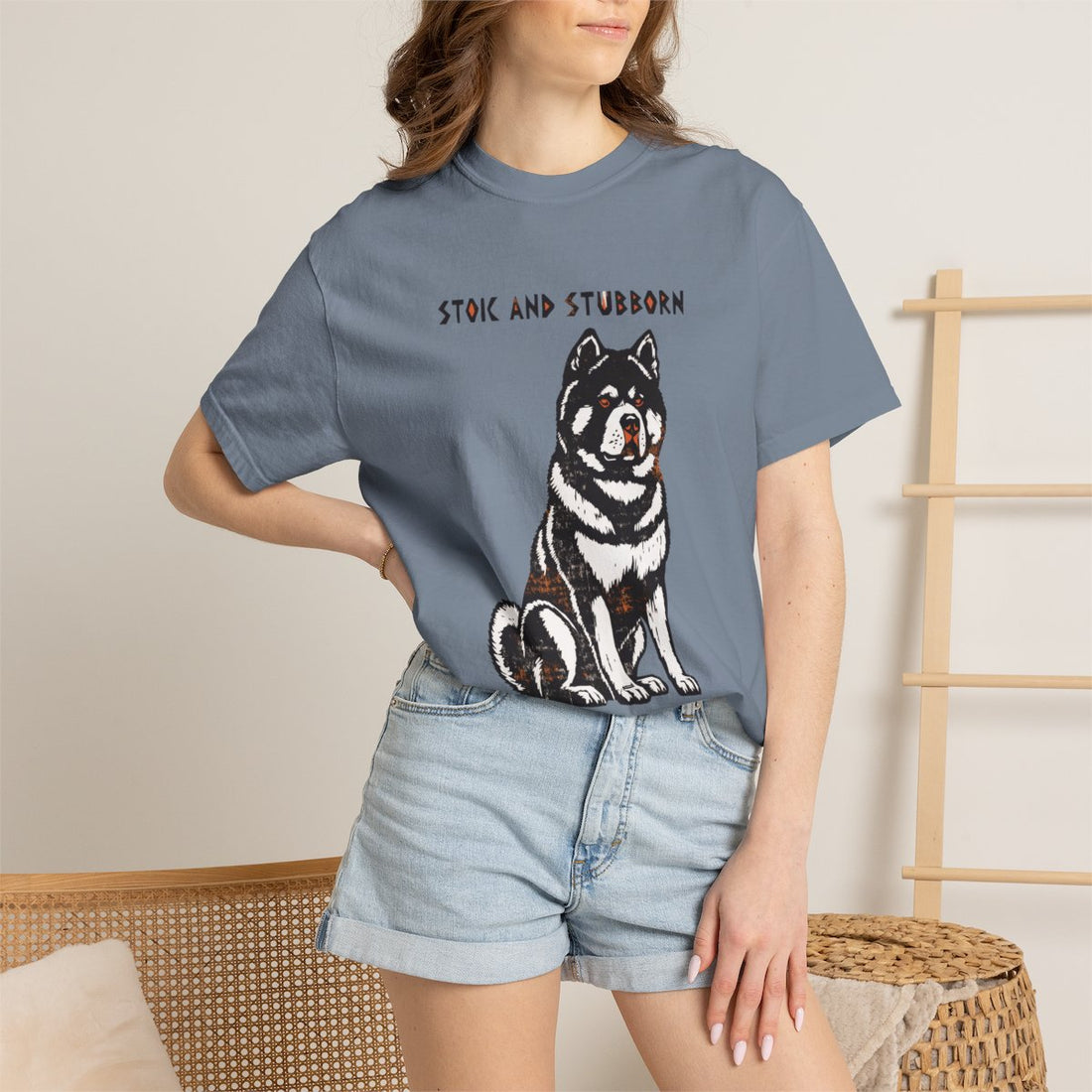 Blue Jean — Lifestyle | Akita 'Stoic And Stubborn' Garment-Dyed Tee