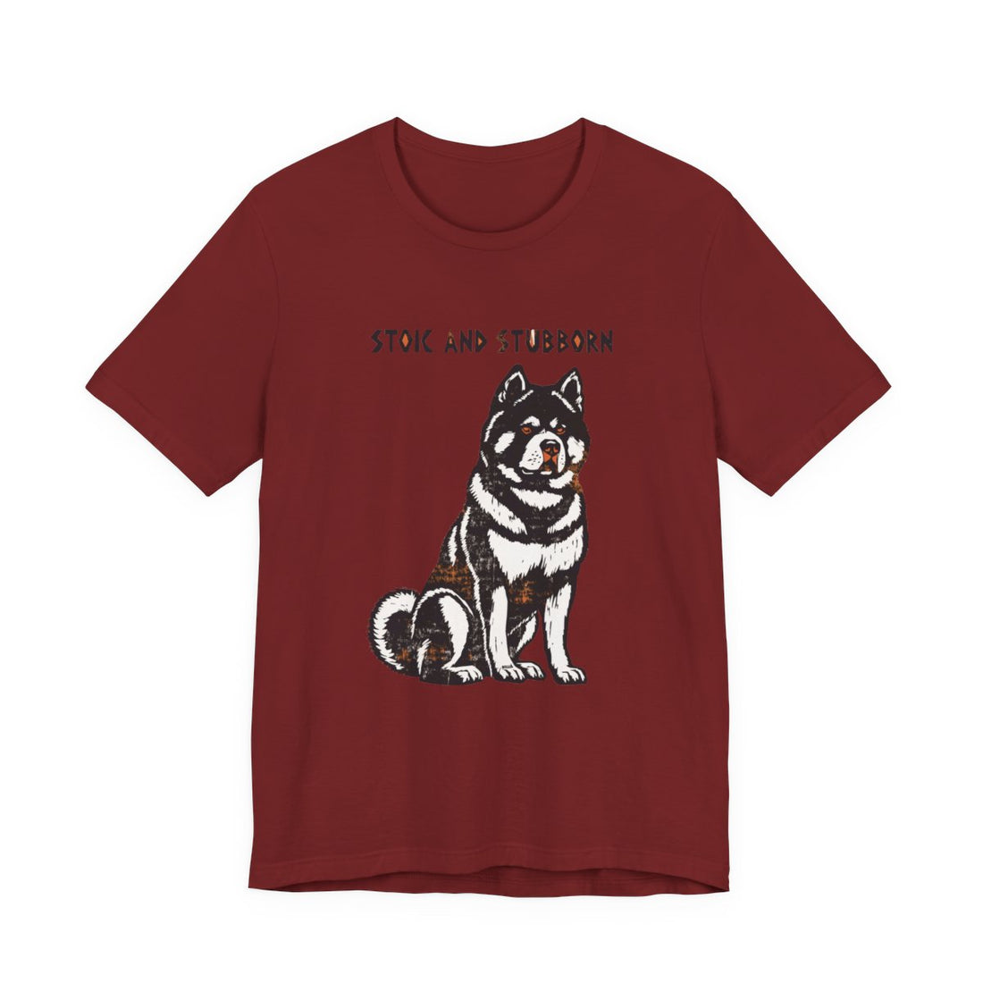 Cardinal — Front | Akita 'Stoic And Stubborn' Tee