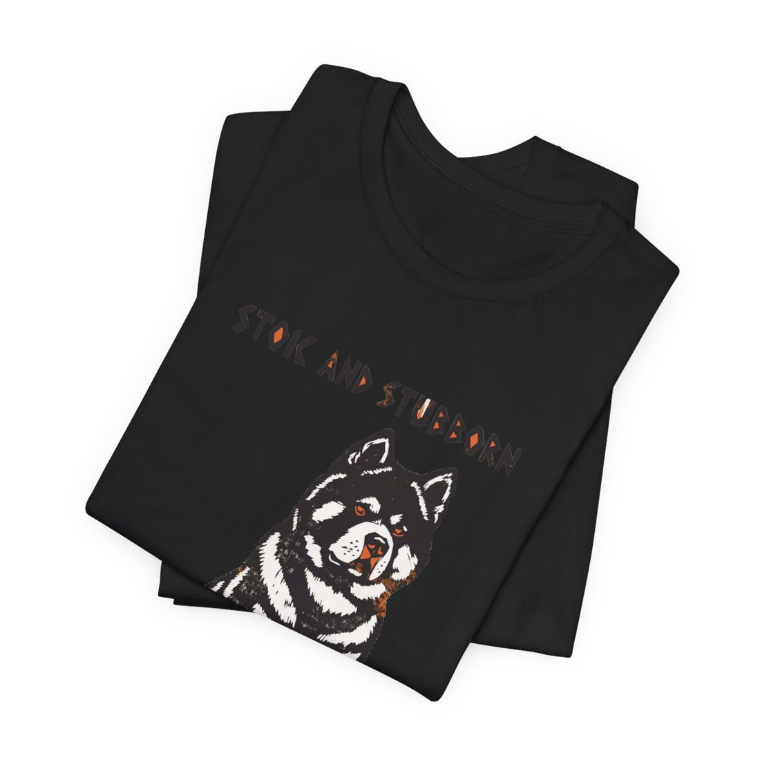 Black — Folded | Akita 'Stoic And Stubborn' Tee