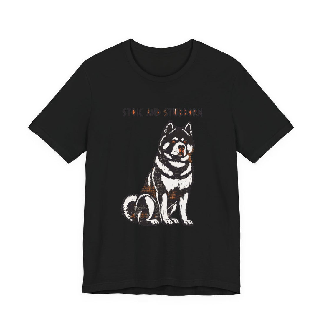 Black — Front | Akita 'Stoic And Stubborn' Tee