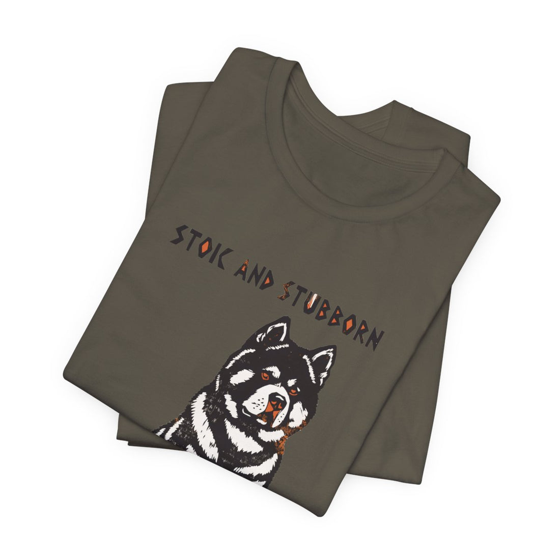 Army — Folded | Akita 'Stoic And Stubborn' Tee