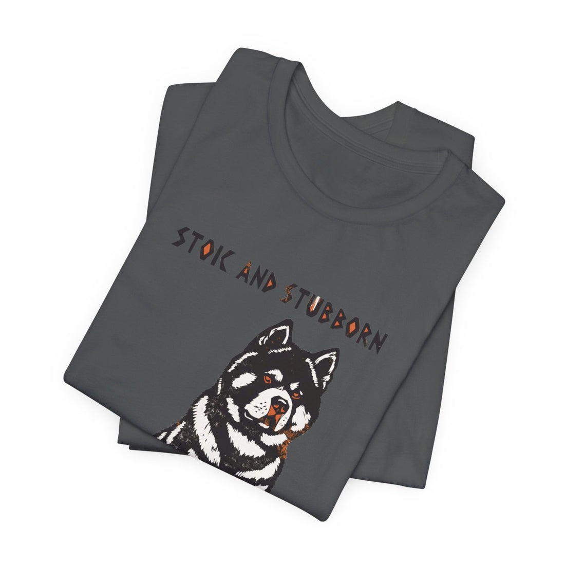 Asphalt — Folded | Akita 'Stoic And Stubborn' Tee