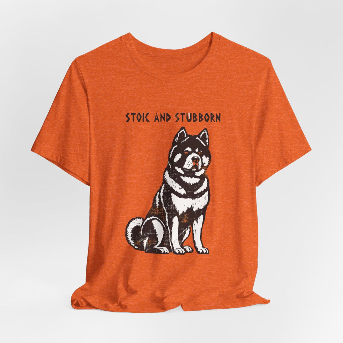 Heather Orange — Hanging | Akita 'Stoic And Stubborn' Tee