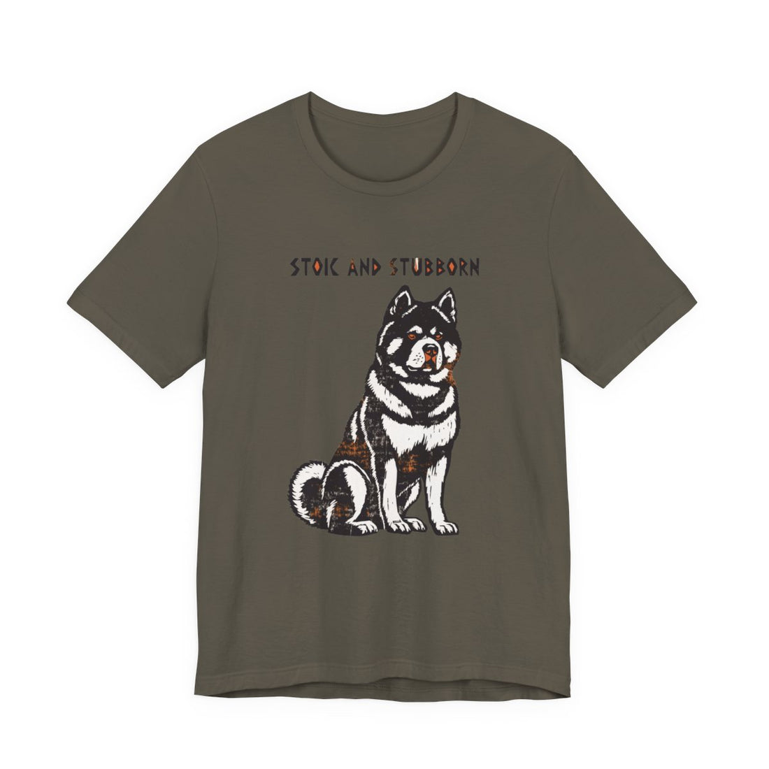 Army — Front | Akita 'Stoic And Stubborn' Tee
