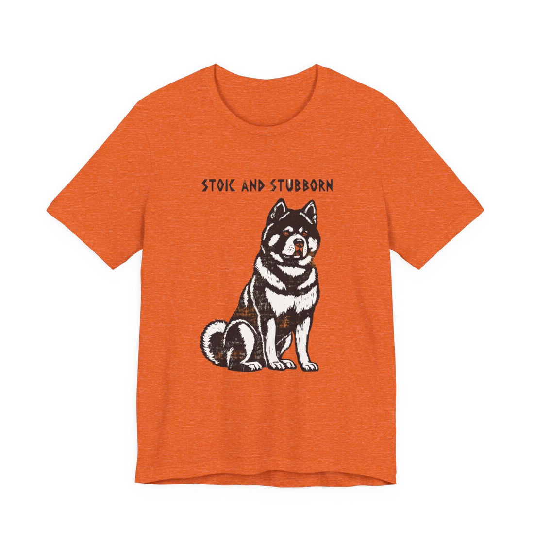 Heather Orange — Front | Akita 'Stoic And Stubborn' Tee