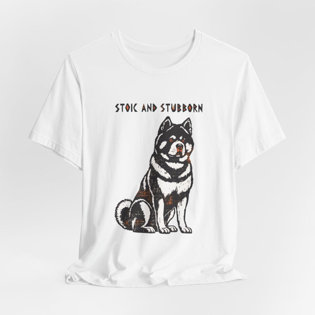 White — Hanging | Akita 'Stoic And Stubborn' Tee