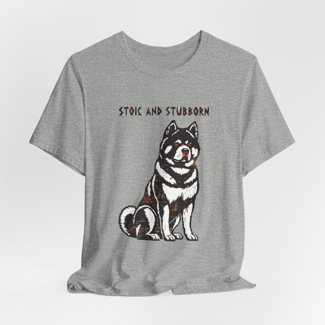 Athletic Heather — Hanging | Akita 'Stoic And Stubborn' Tee