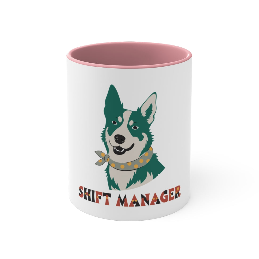Pink — Front | Australian Cattle Dog Shift Manager Accent Mug