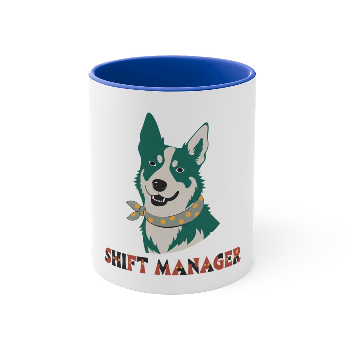 Blue — Front | Australian Cattle Dog Shift Manager Accent Mug