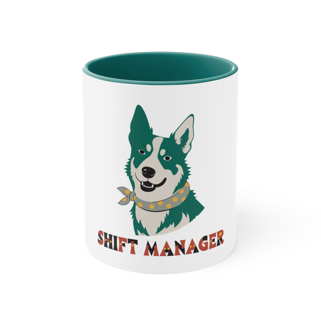 Green — Front | Australian Cattle Dog Shift Manager Accent Mug