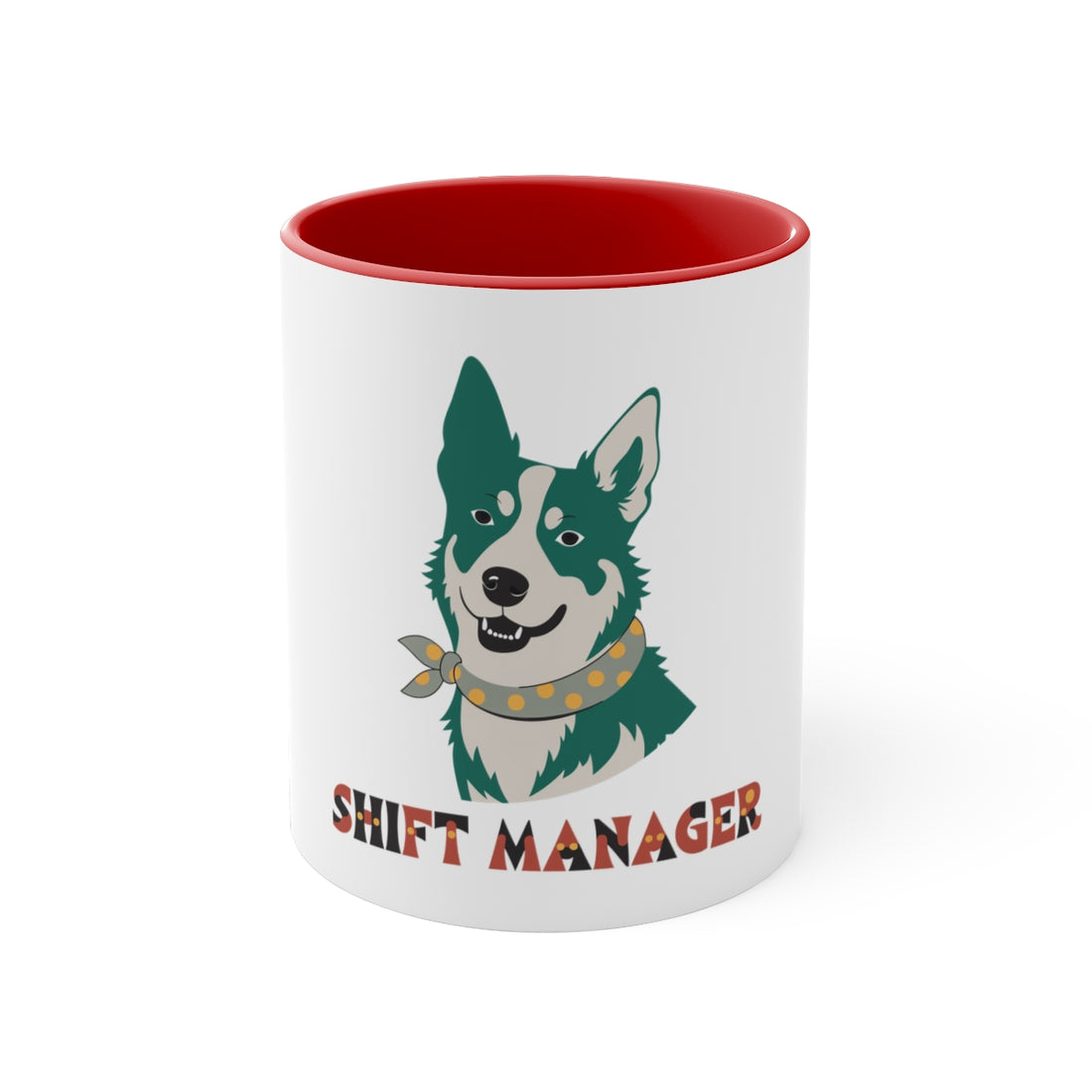 Red — Front | Australian Cattle Dog Shift Manager Accent Mug