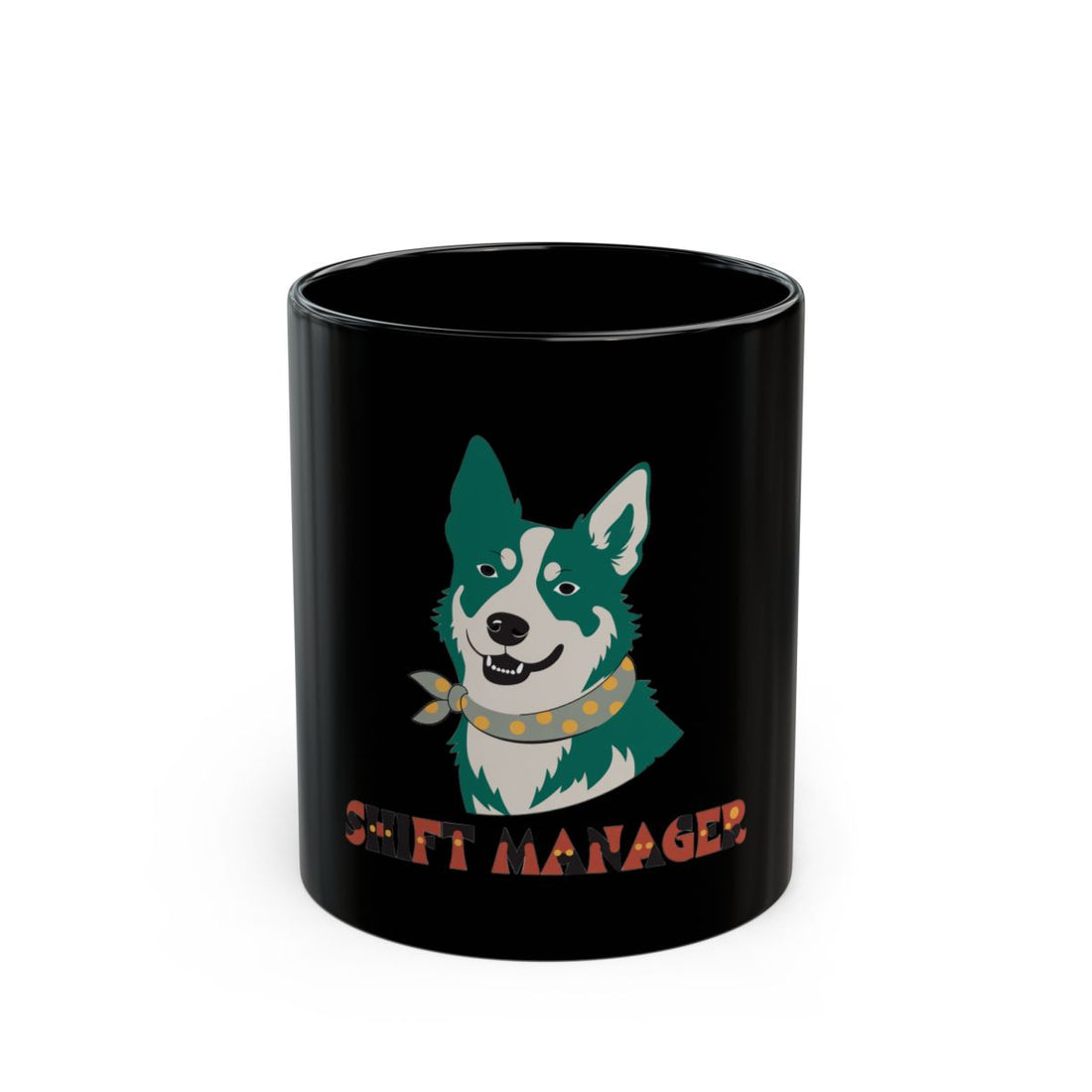 11oz — Front | Australian Cattle Dog Shift Manager Black Mug
