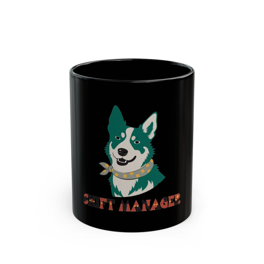 Australian Cattle Dog Shift Manager Black Mug