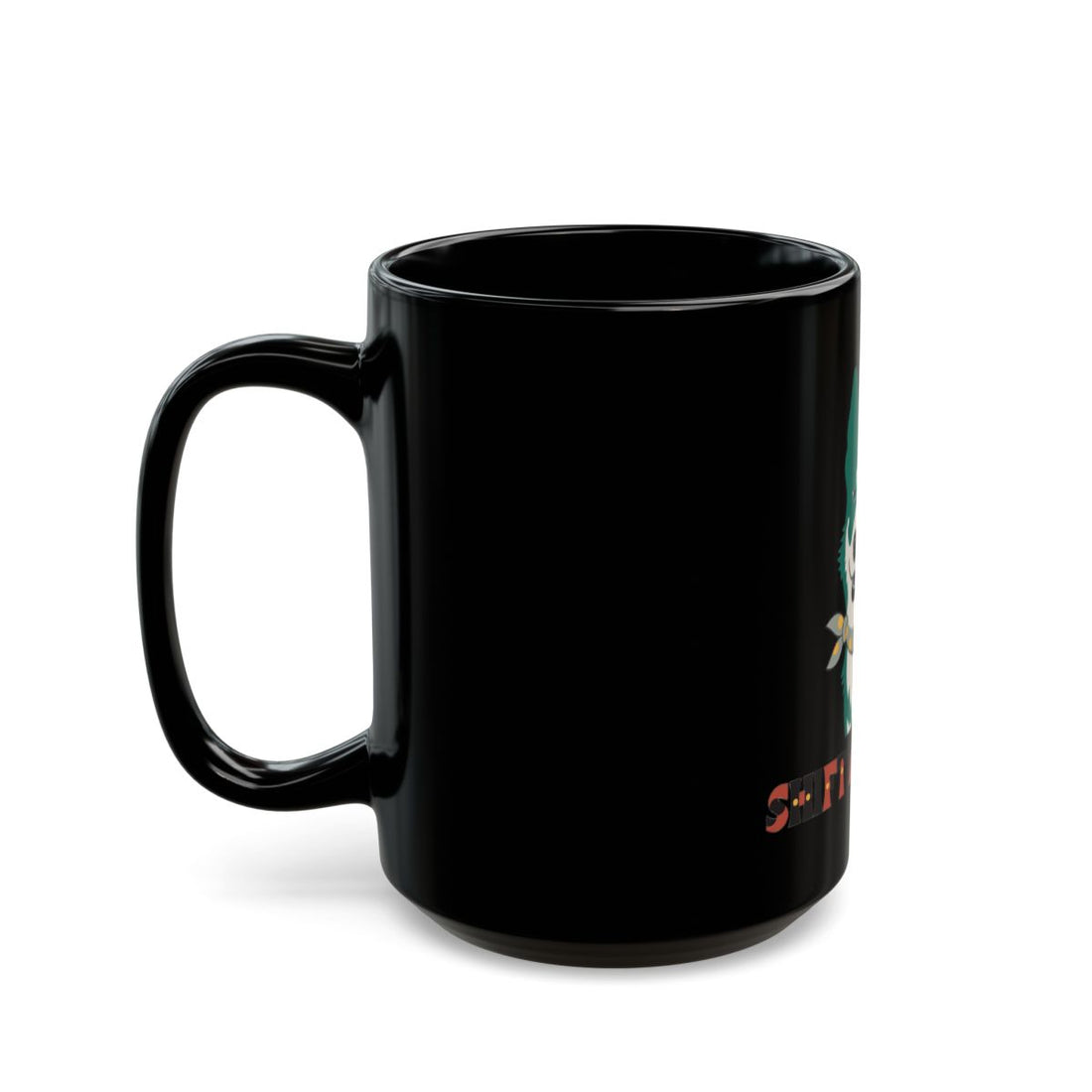 15oz — Left side | Australian Cattle Dog Shift Manager Black Mug