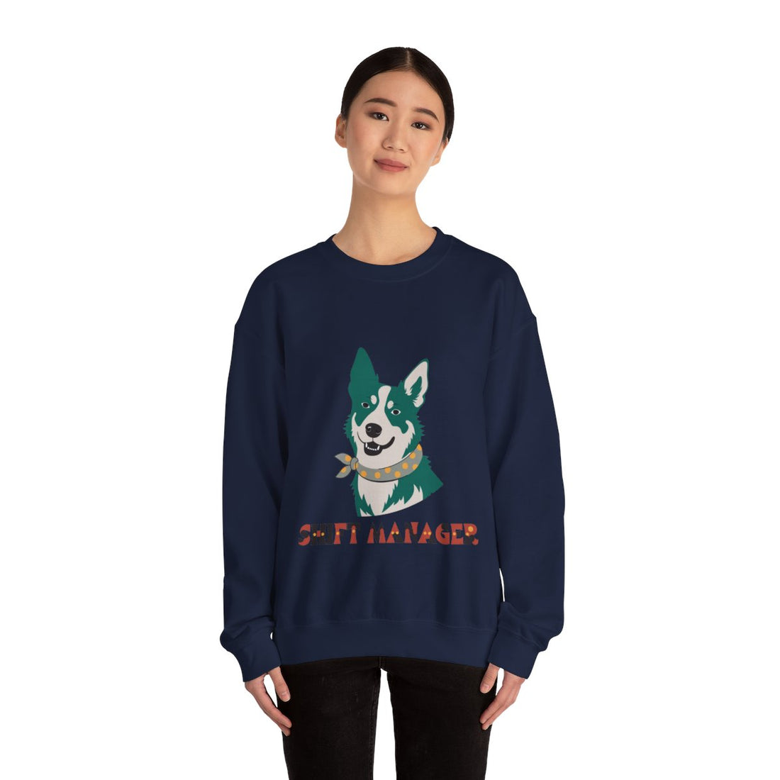 Navy — Lifestyle | Australian Cattle Dog "Shift Manager" Crewneck