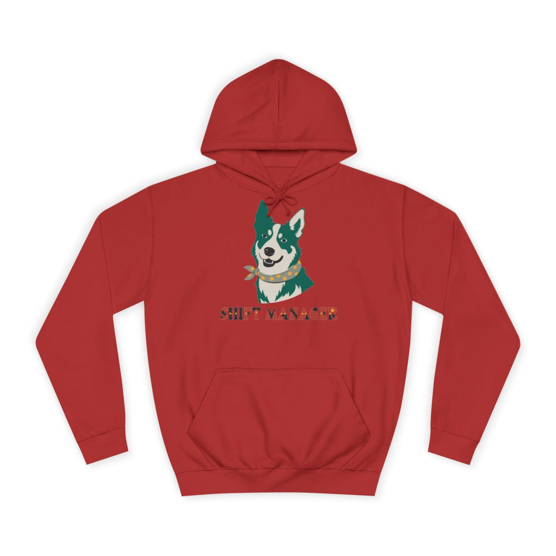 Fire Red — Front | Australian Cattle Dog Shift Manager Hoodie