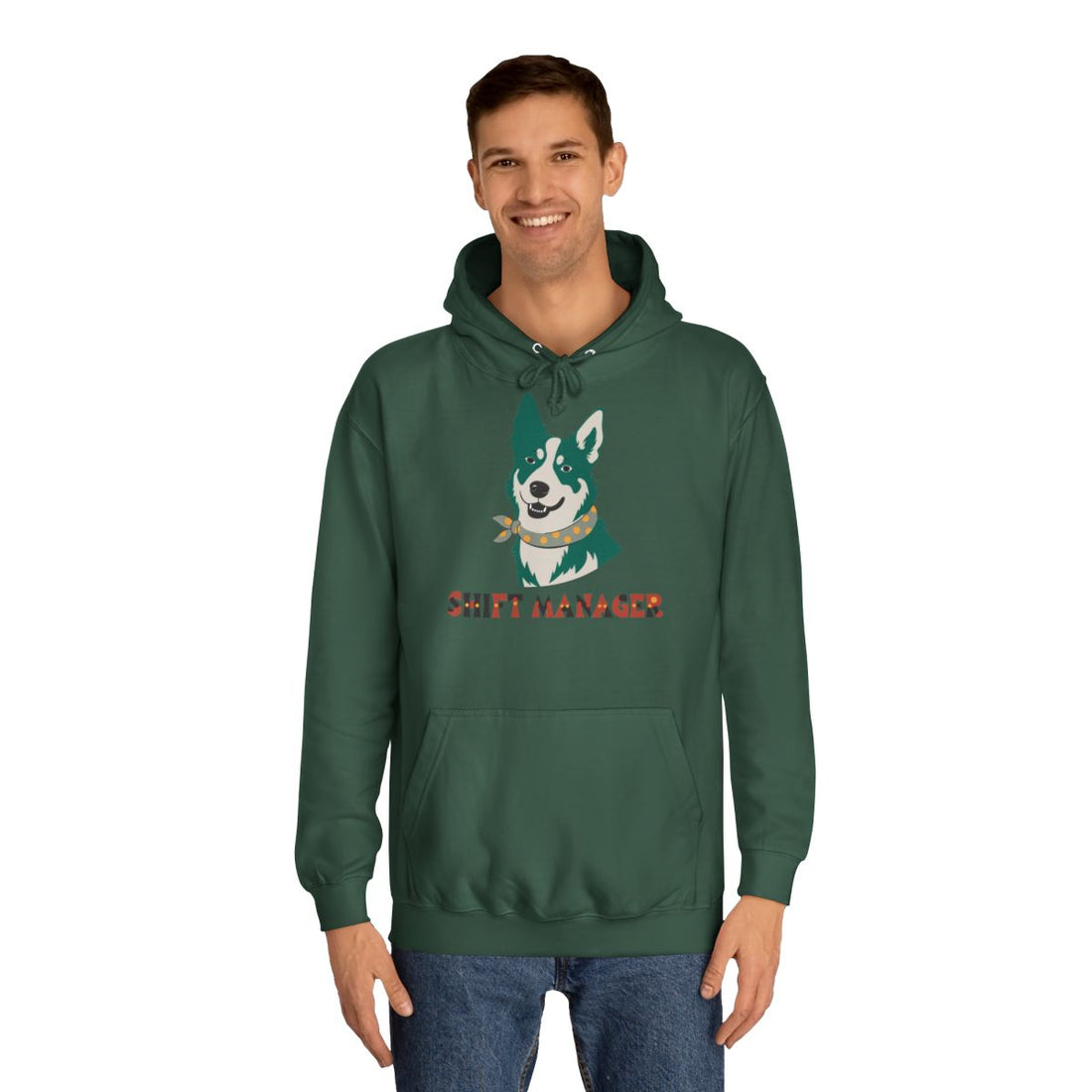 Bottle Green — Lifestyle | Australian Cattle Dog Shift Manager Hoodie