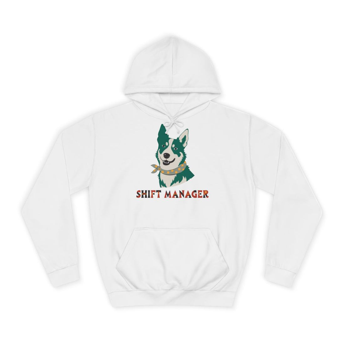Arctic White — Front | Australian Cattle Dog Shift Manager Hoodie