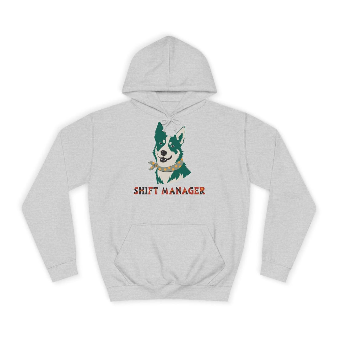 Heather Grey — Front | Australian Cattle Dog Shift Manager Hoodie
