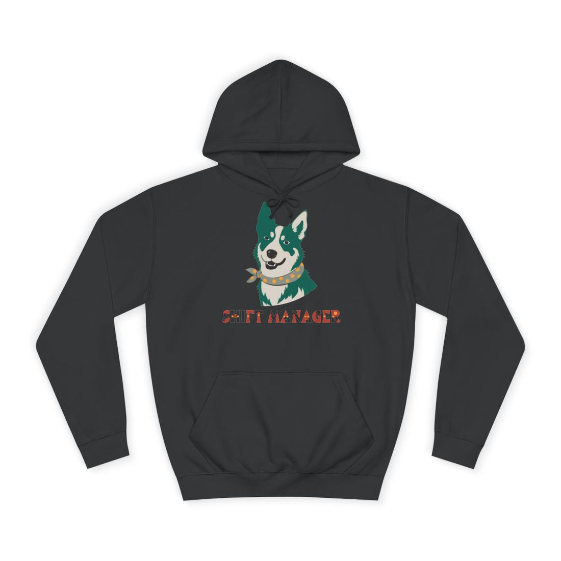 Jet Black — Front | Australian Cattle Dog Shift Manager Hoodie
