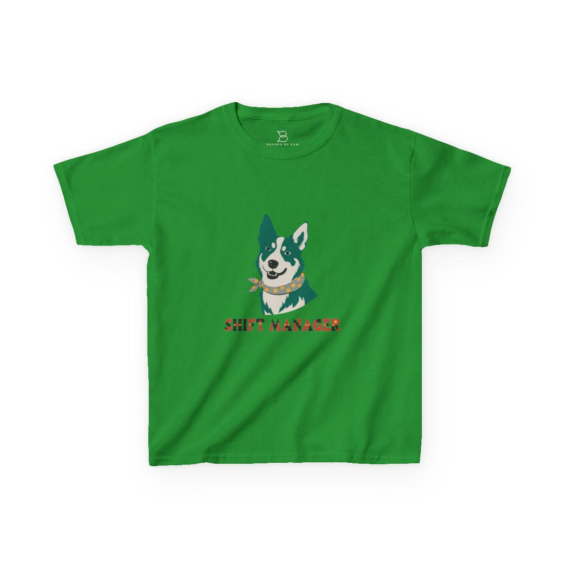 Irish Green — Front | Australian Cattle Dog Shift Manager Kids Tee
