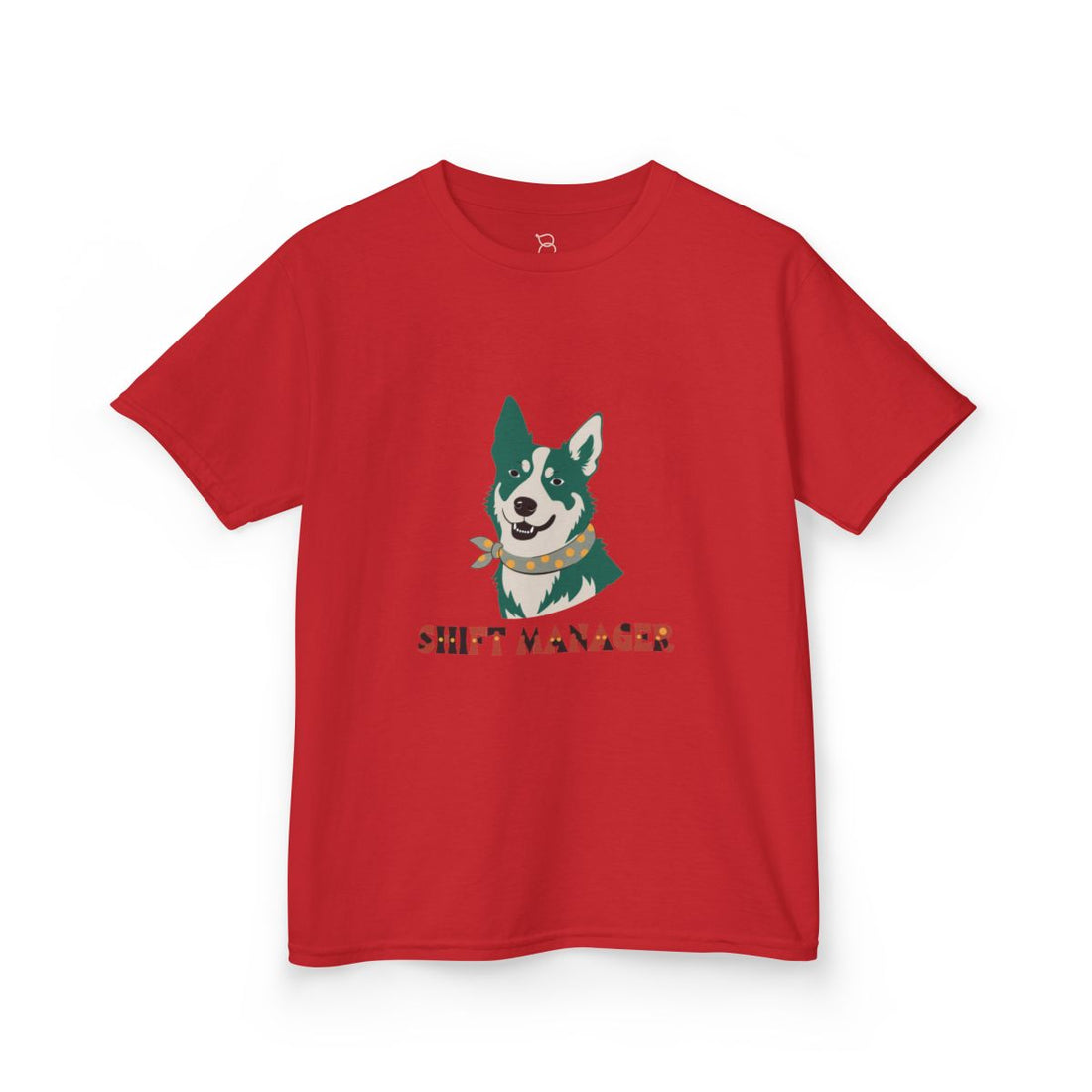 Red — Front | Australian Cattle Dog Shift Manager Kids Tee