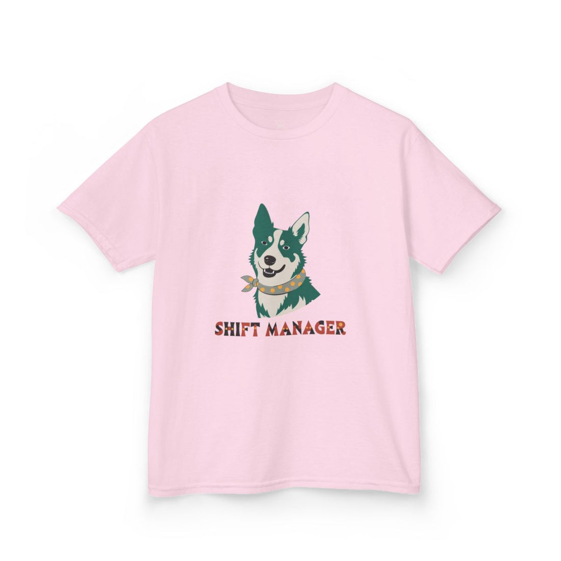 Light Pink — Front | Australian Cattle Dog Shift Manager Kids Tee