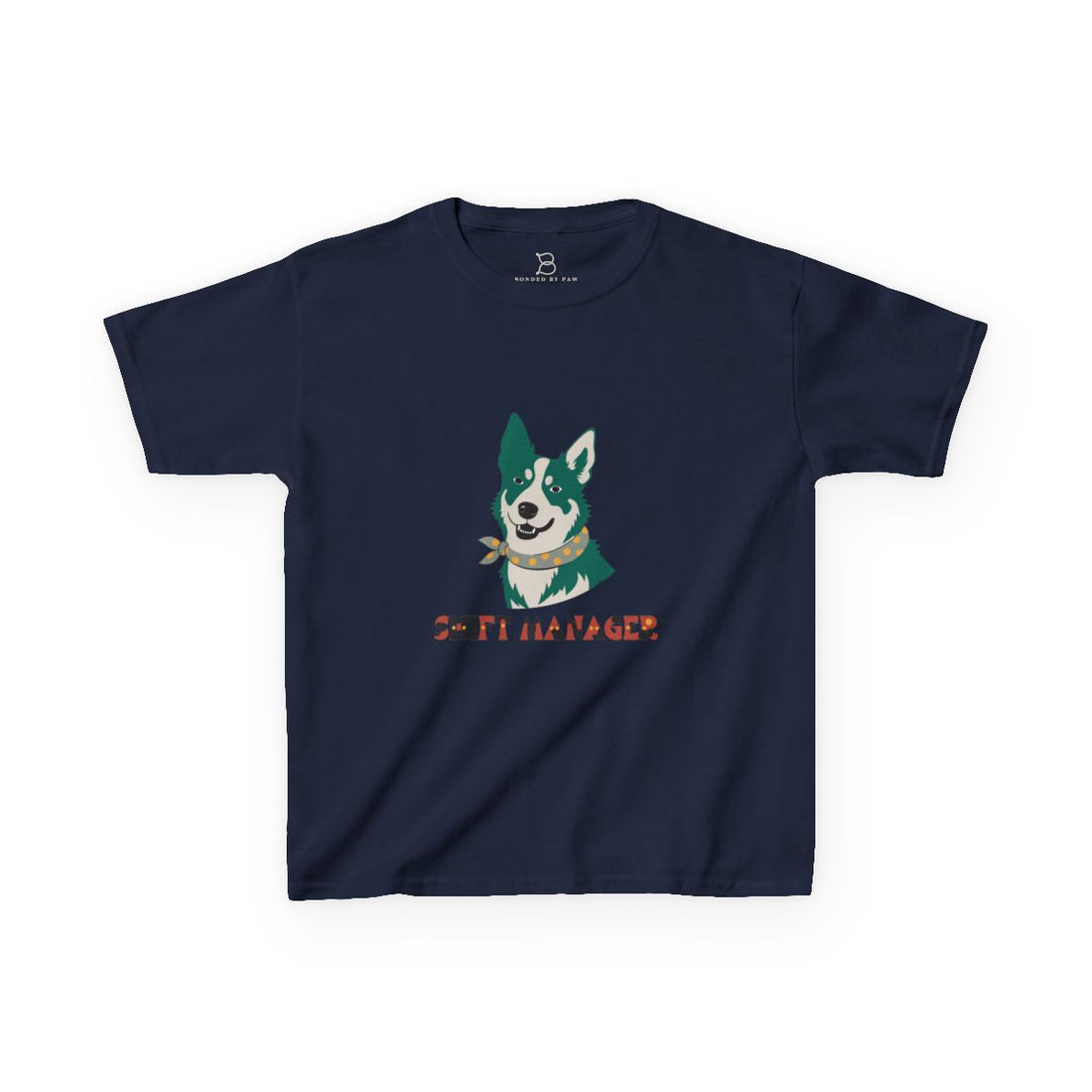Navy — Front | Australian Cattle Dog Shift Manager Kids Tee