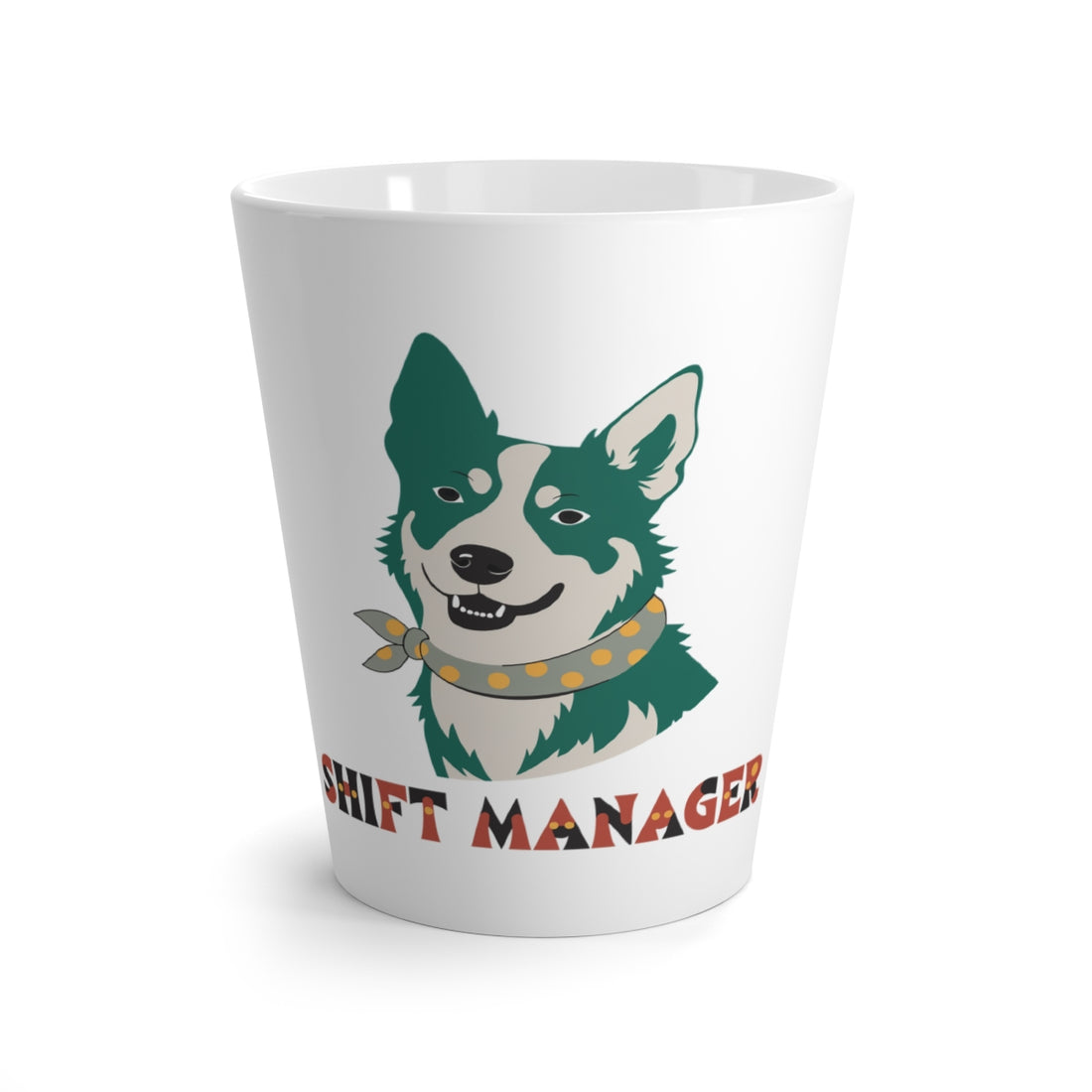 Front | Australian Cattle Dog Shift Manager Latte Mug