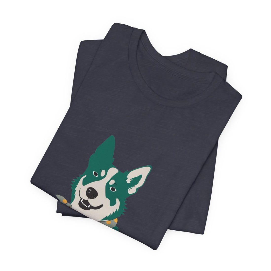 Heather Midnight Navy — Folded | Australian Cattle Dog Shift Manager Men's Tee