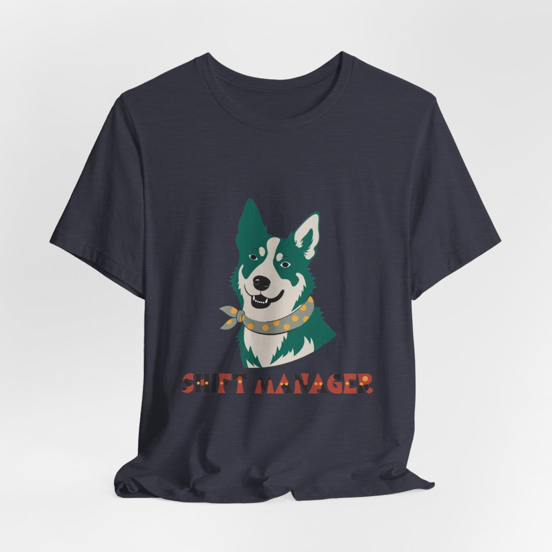 Heather Midnight Navy — Hanging | Australian Cattle Dog Shift Manager Men's Tee