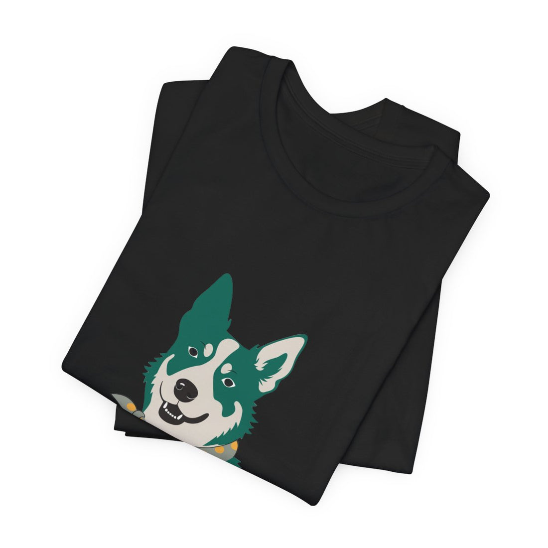 Black — Folded | Australian Cattle Dog Shift Manager Men's Tee