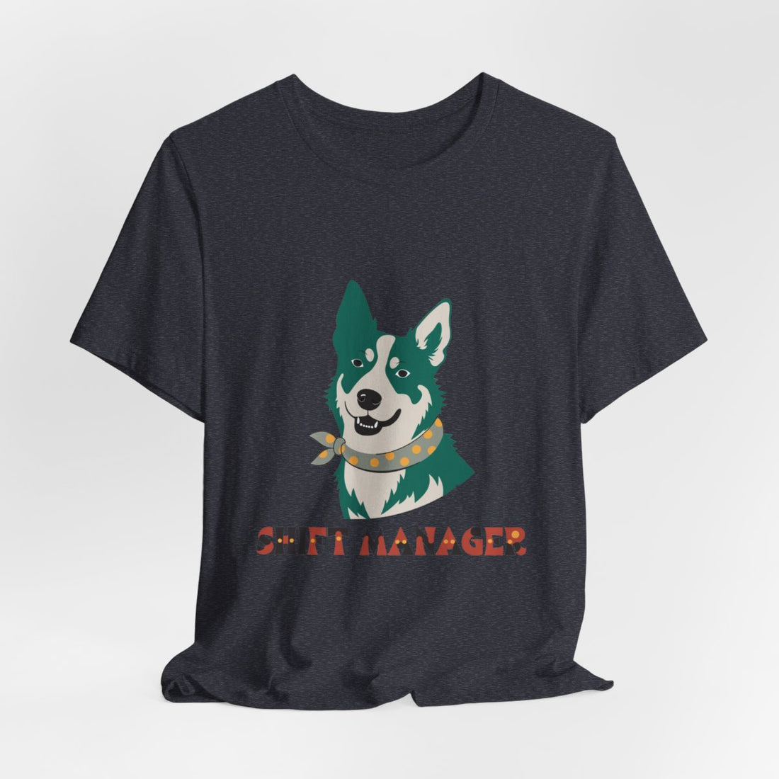 Heather Navy — Hanging | Australian Cattle Dog Shift Manager Men's Tee