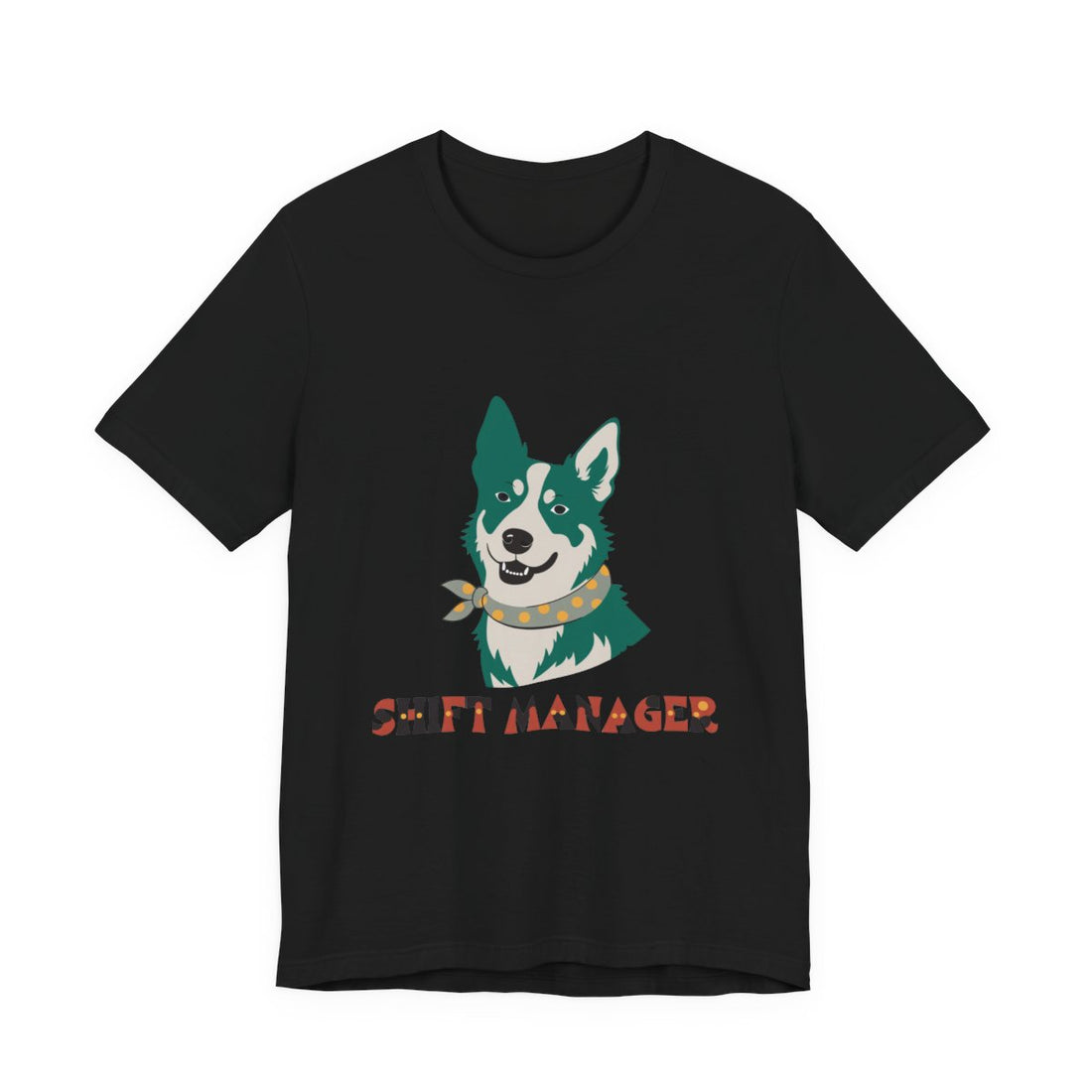Black — Front | Australian Cattle Dog Shift Manager Men's Tee