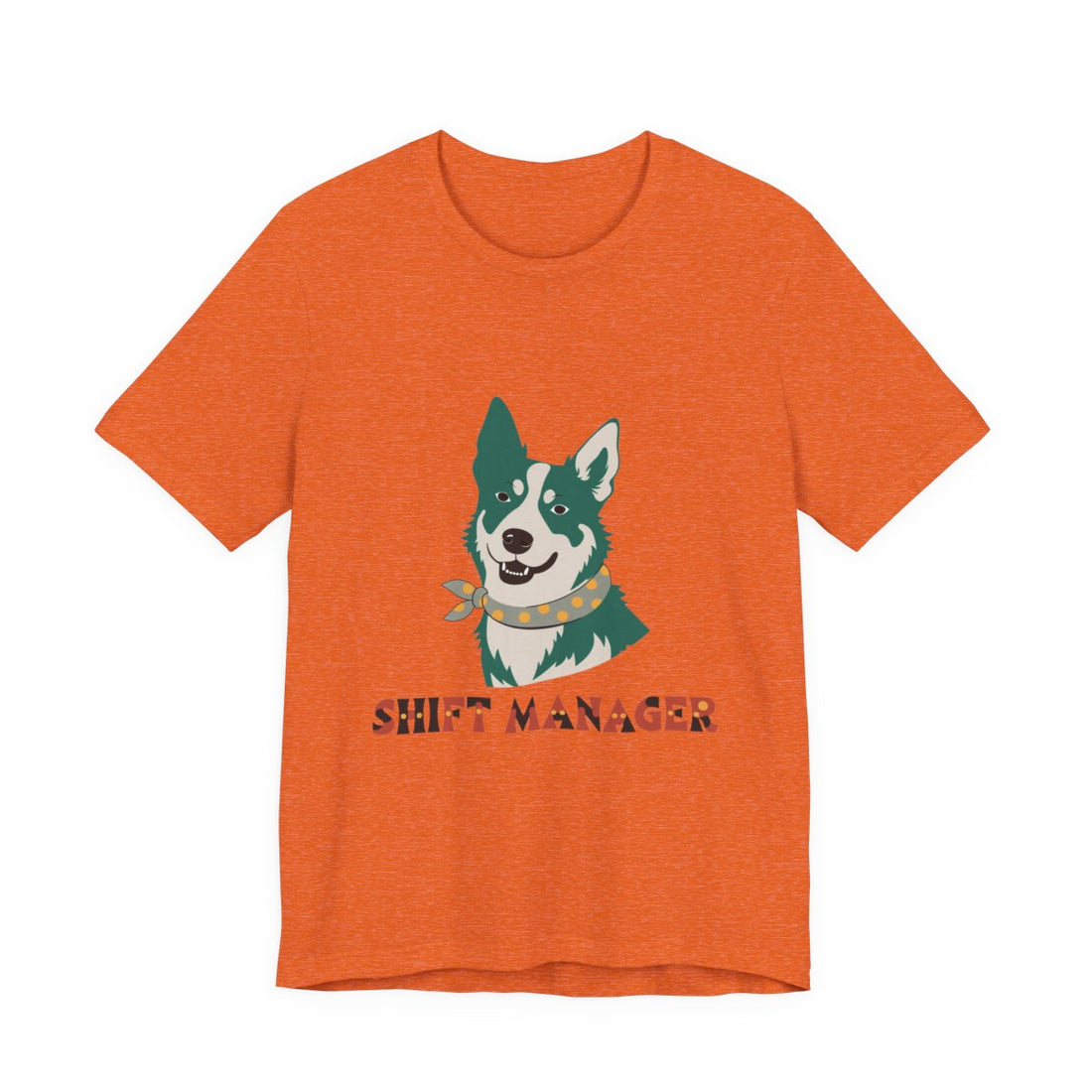 Heather Orange — Front | Australian Cattle Dog Shift Manager Men's Tee