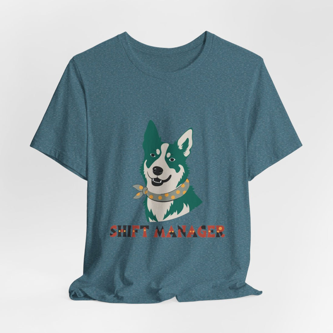 Heather Deep Teal — Hanging | Australian Cattle Dog Shift Manager Men's Tee