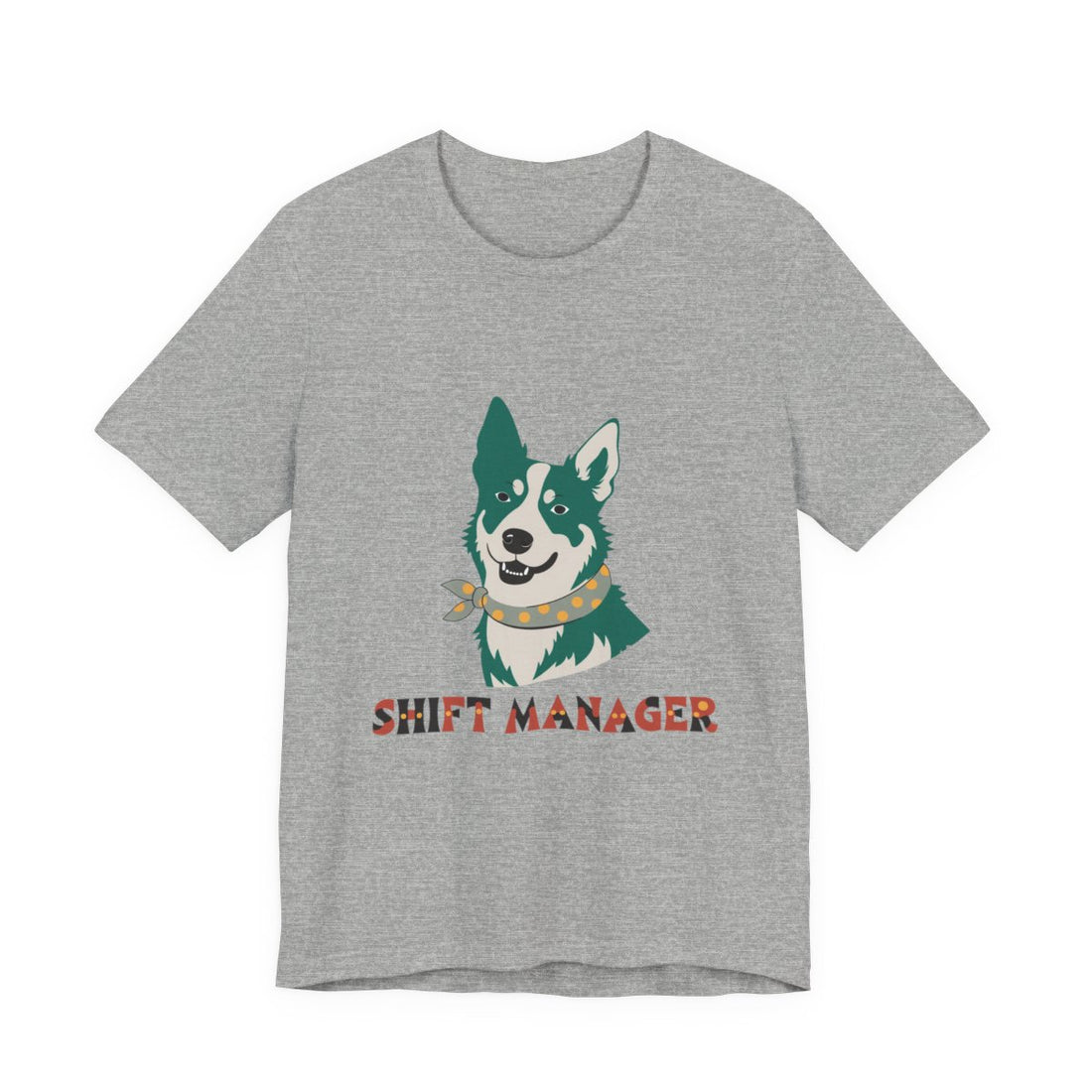 Athletic Heather — Front | Australian Cattle Dog Shift Manager Men's Tee