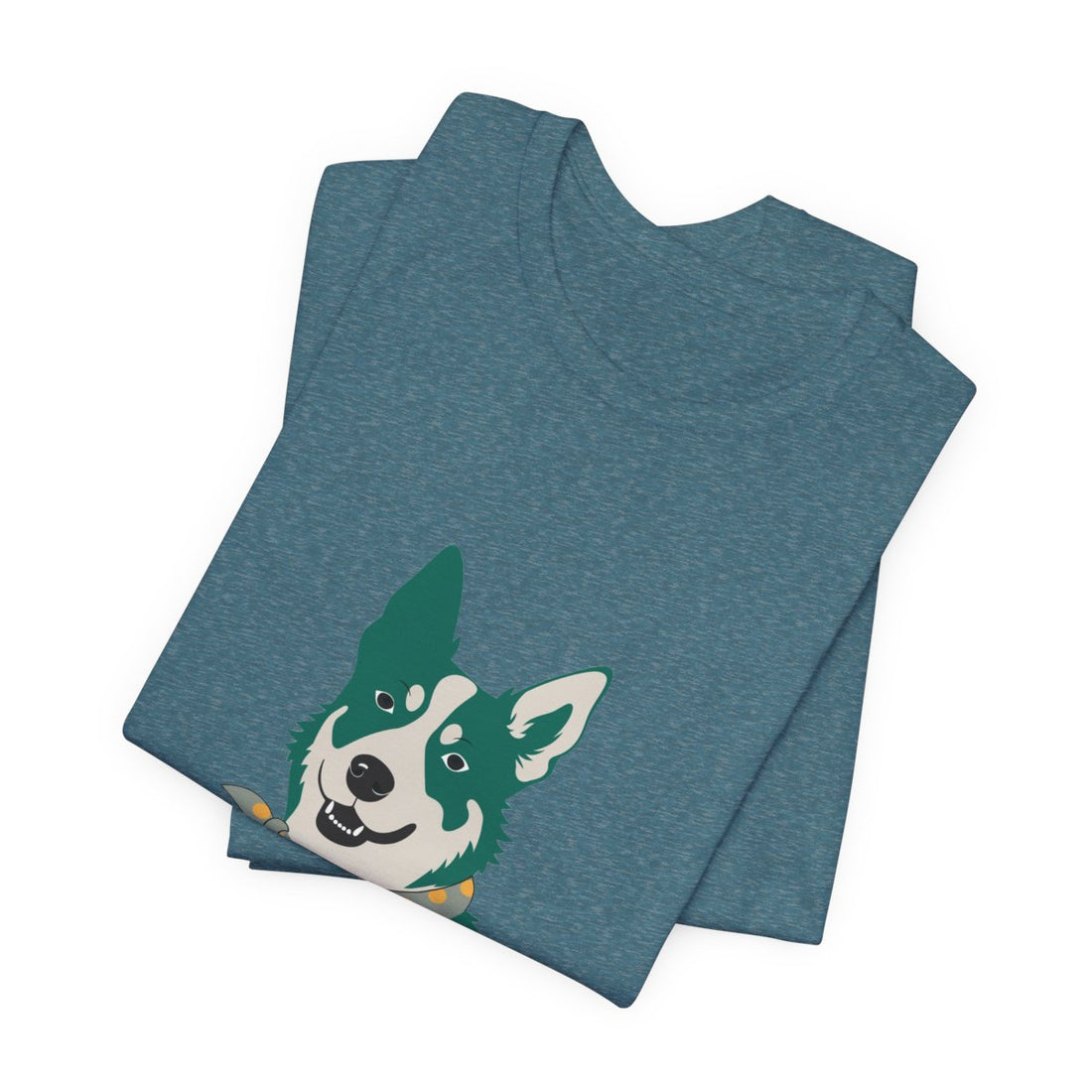 Heather Deep Teal — Folded | Australian Cattle Dog Shift Manager Men's Tee