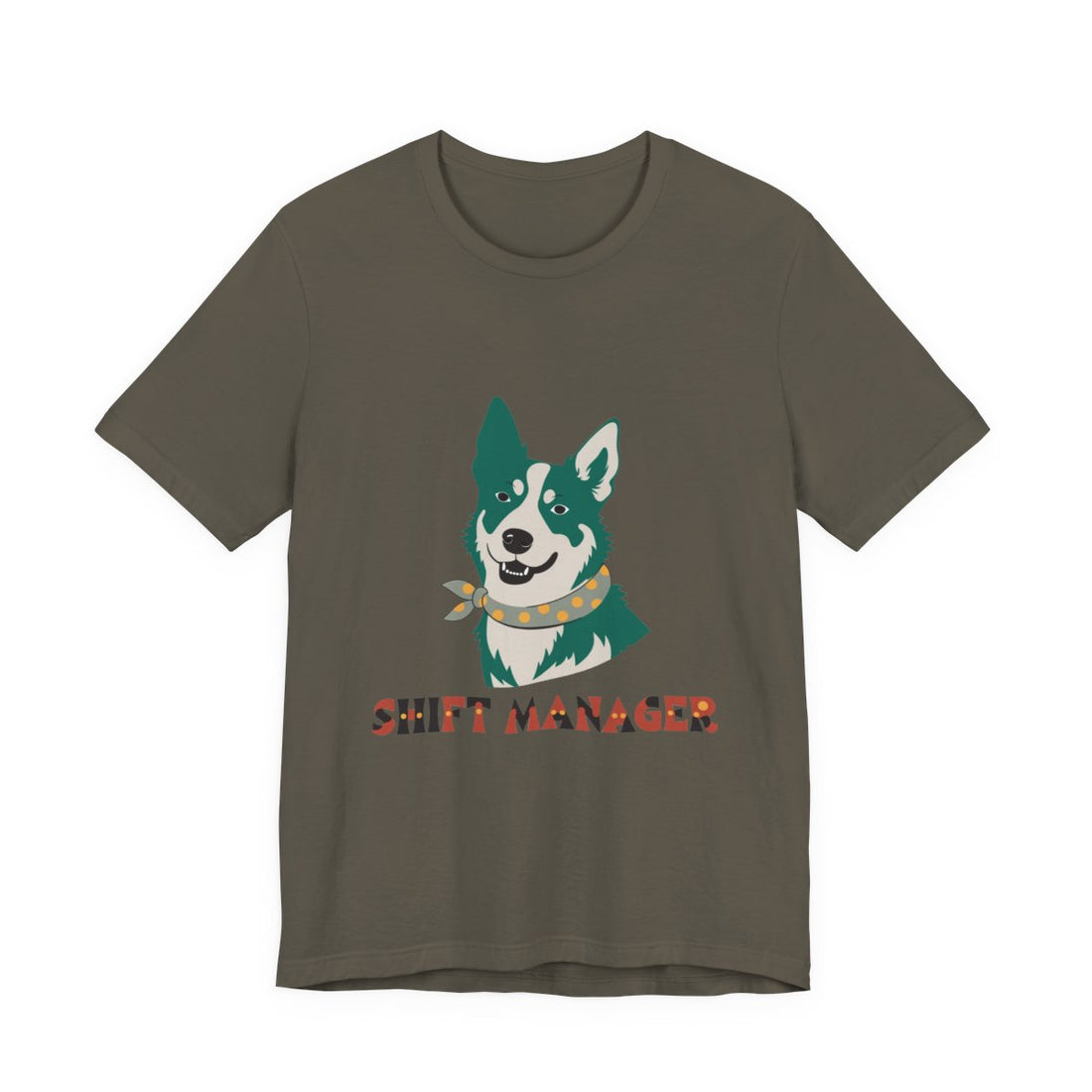 Army — Front | Australian Cattle Dog Shift Manager Men's Tee