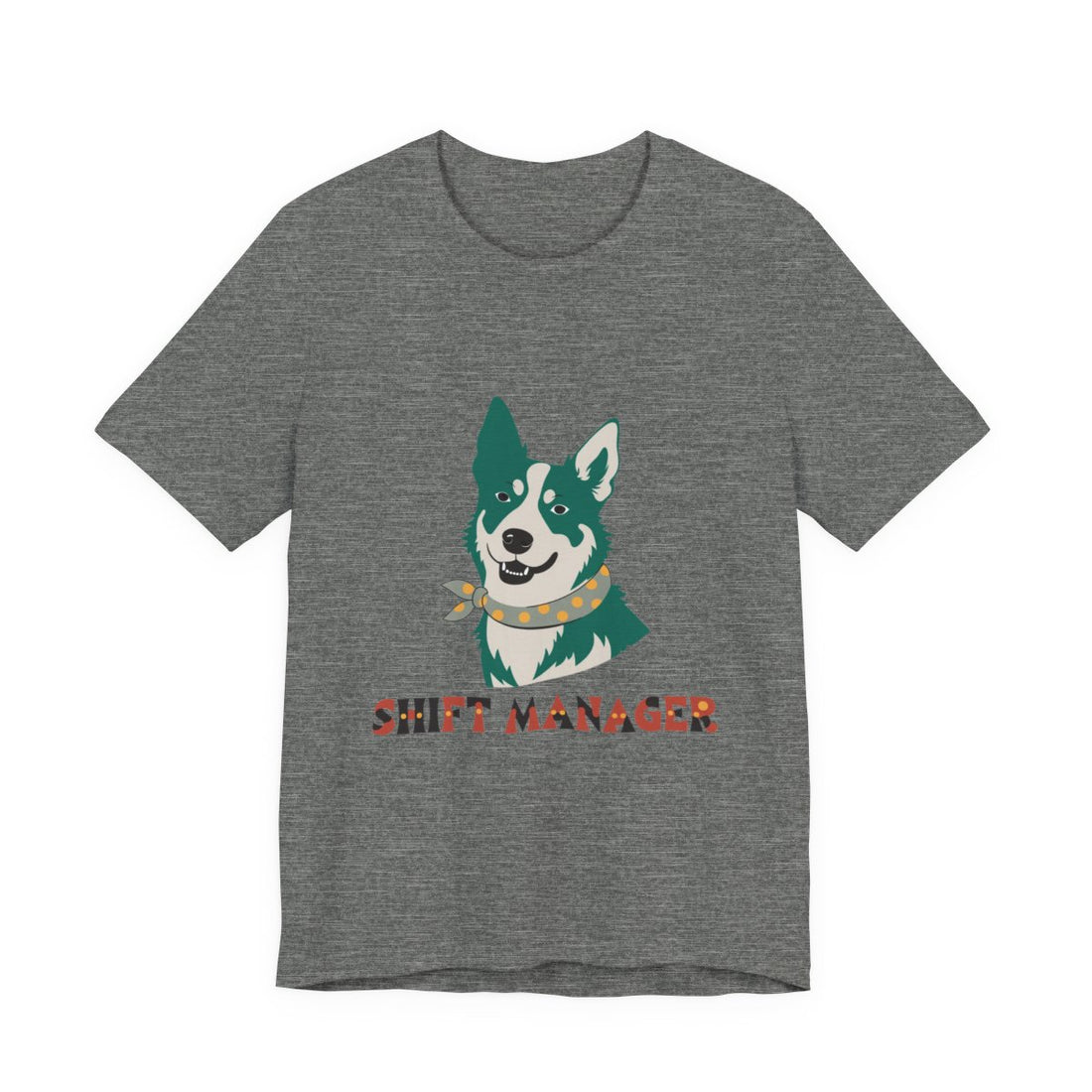 Deep Heather — Front | Australian Cattle Dog Shift Manager Men's Tee