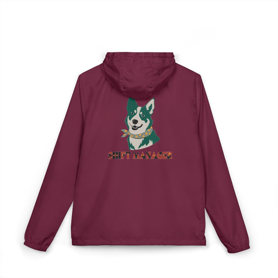 Maroon — Back | Australian Cattle Dog Shift Manager Windbreaker