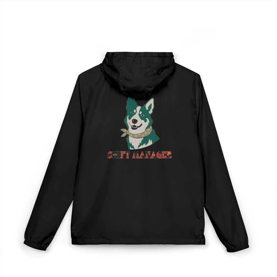 Black — Back | Australian Cattle Dog Shift Manager Windbreaker