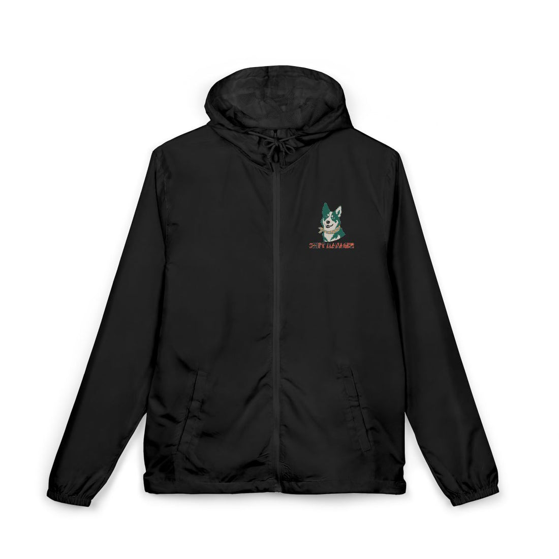 Black — Front | Australian Cattle Dog Shift Manager Windbreaker