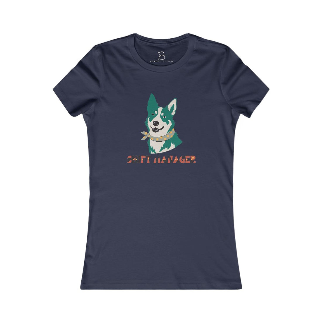 Navy — Front | Australian Cattle Dog Shift Manager Women's Tee