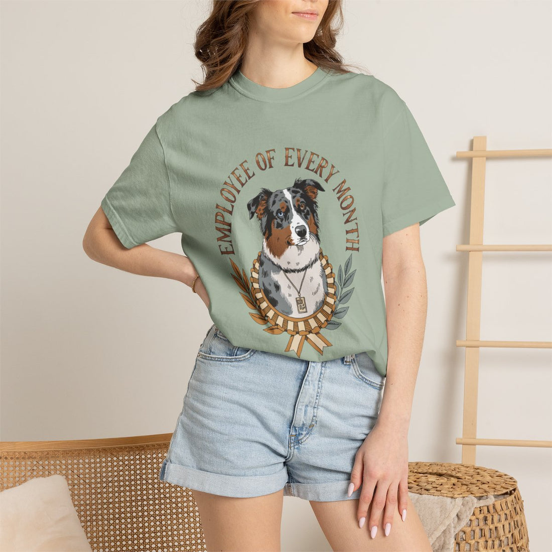 Bay — Lifestyle | Australian Shepherd 'Employee Of Every Month' Garment-Dyed Tee