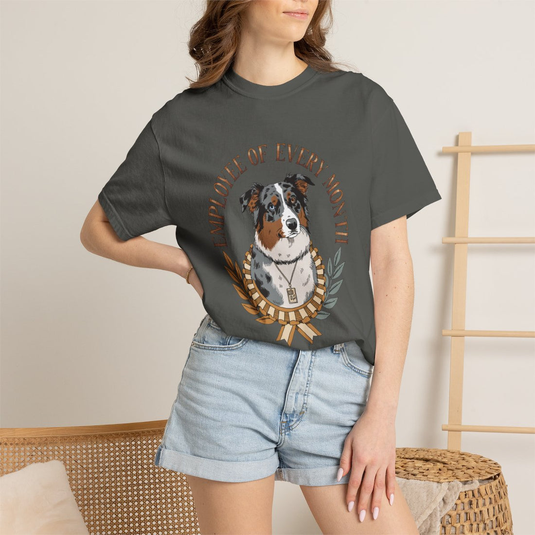 Pepper — Lifestyle | Australian Shepherd 'Employee Of Every Month' Garment-Dyed Tee