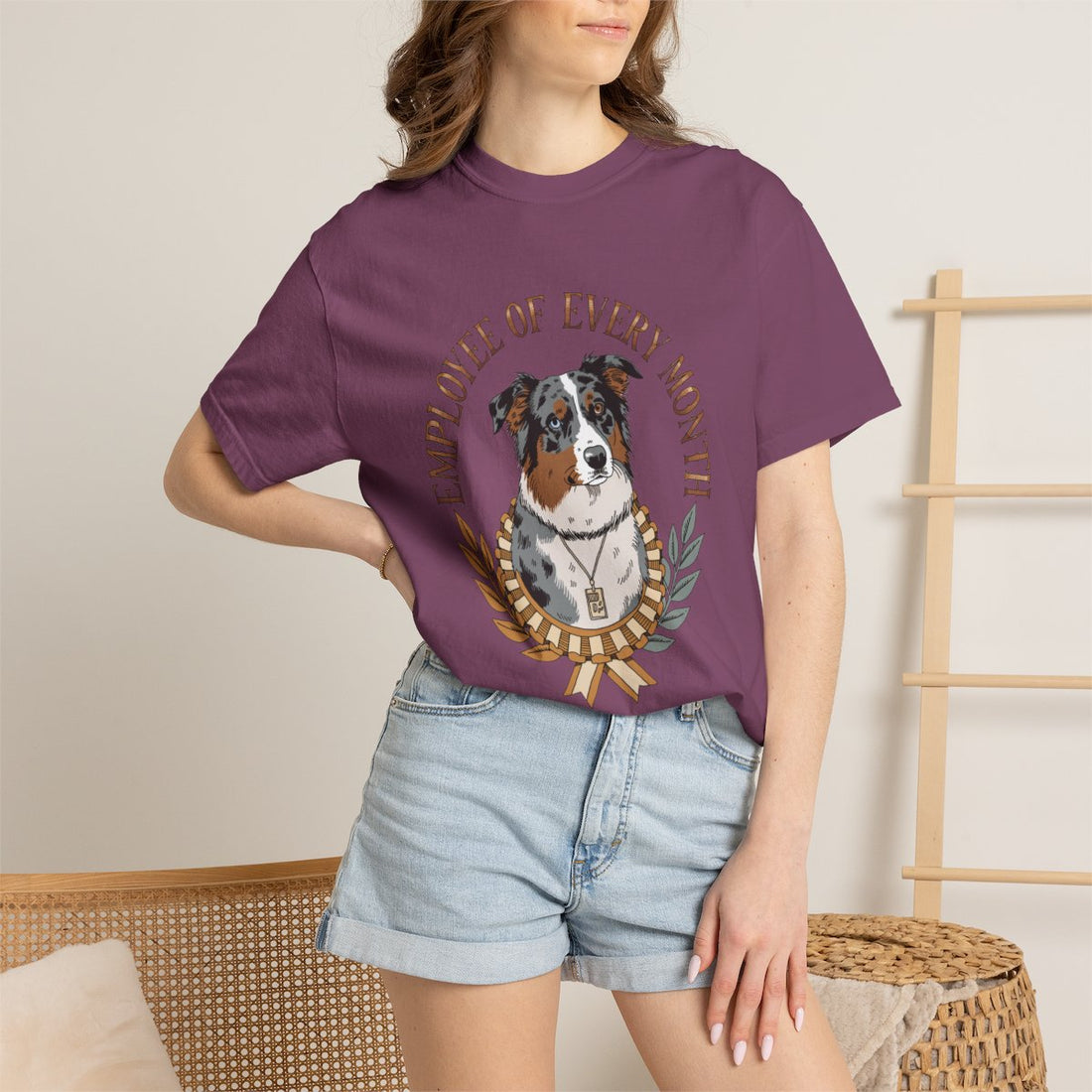 Berry — Lifestyle | Australian Shepherd 'Employee Of Every Month' Garment-Dyed Tee