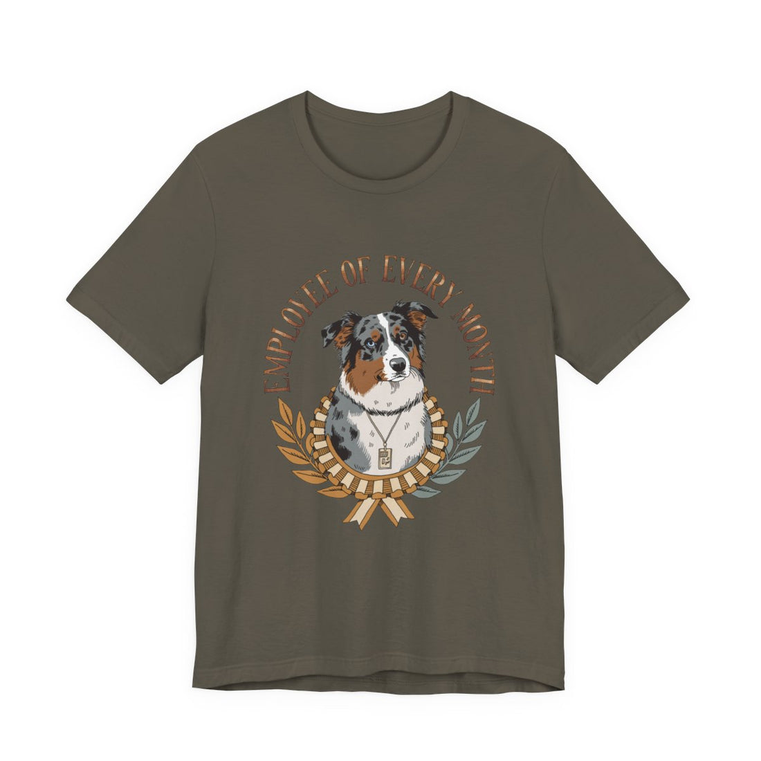 Army — Front | Australian Shepherd 'Employee Of Every Month' Tee