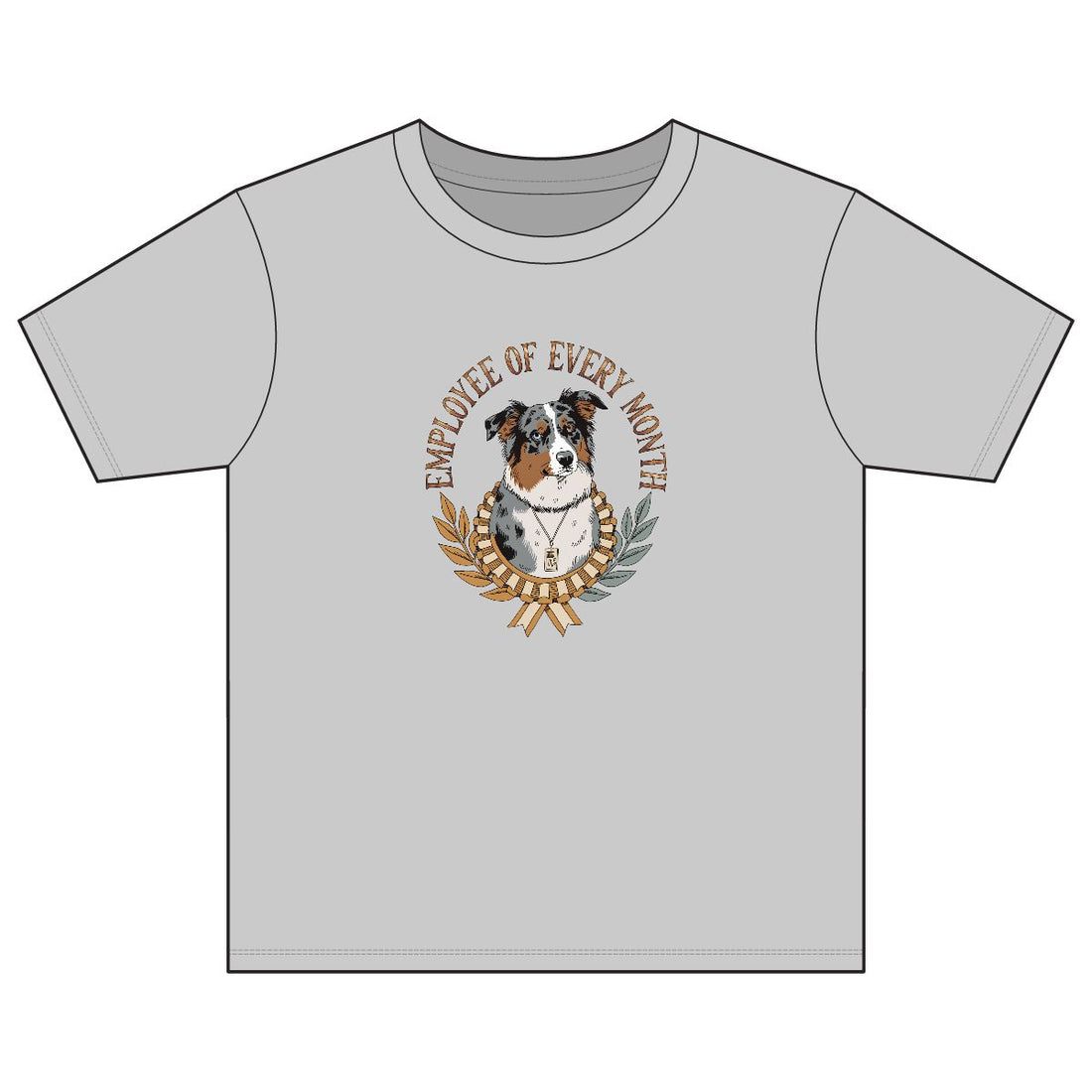 Sport Grey — Front | Australian Shepherd 'Employee Of Every Month' Youth Tee